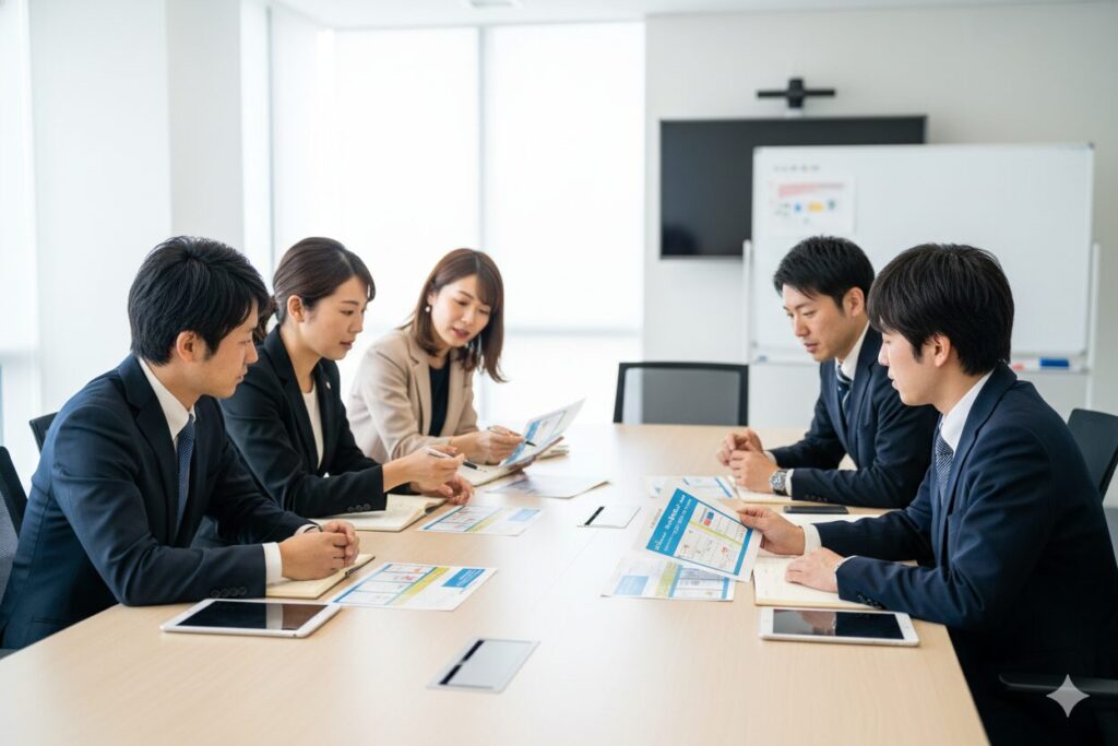 情報セキュリティ研修でグループディスカッションに取り組む参加者たち